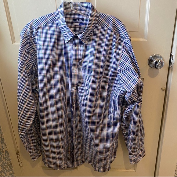Izod Other - Small checkered button-down